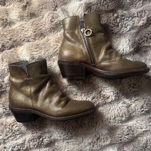Fiorentini + Baker Metallic Brown Ankle Boots